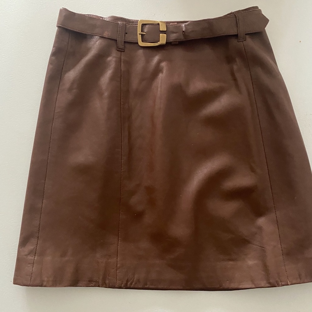 Miu Miu Leather Mini Skirt